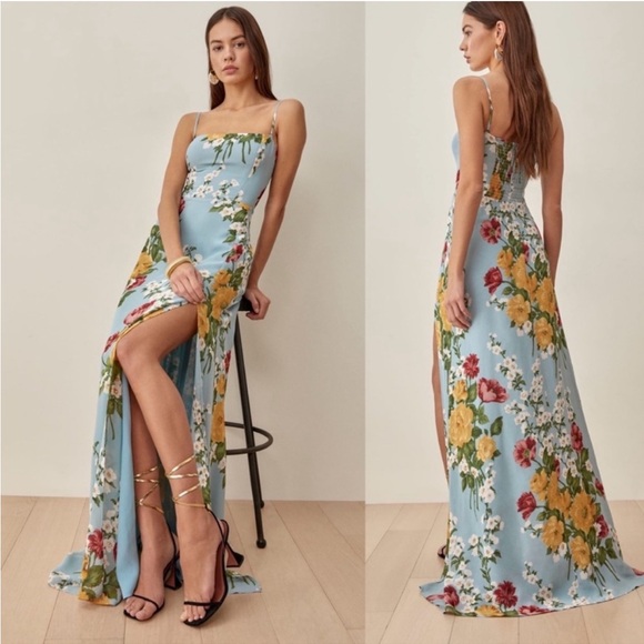 NEW NWT Reformation Ingrid Floral Print Maxi Dress - Picture 1 of 3